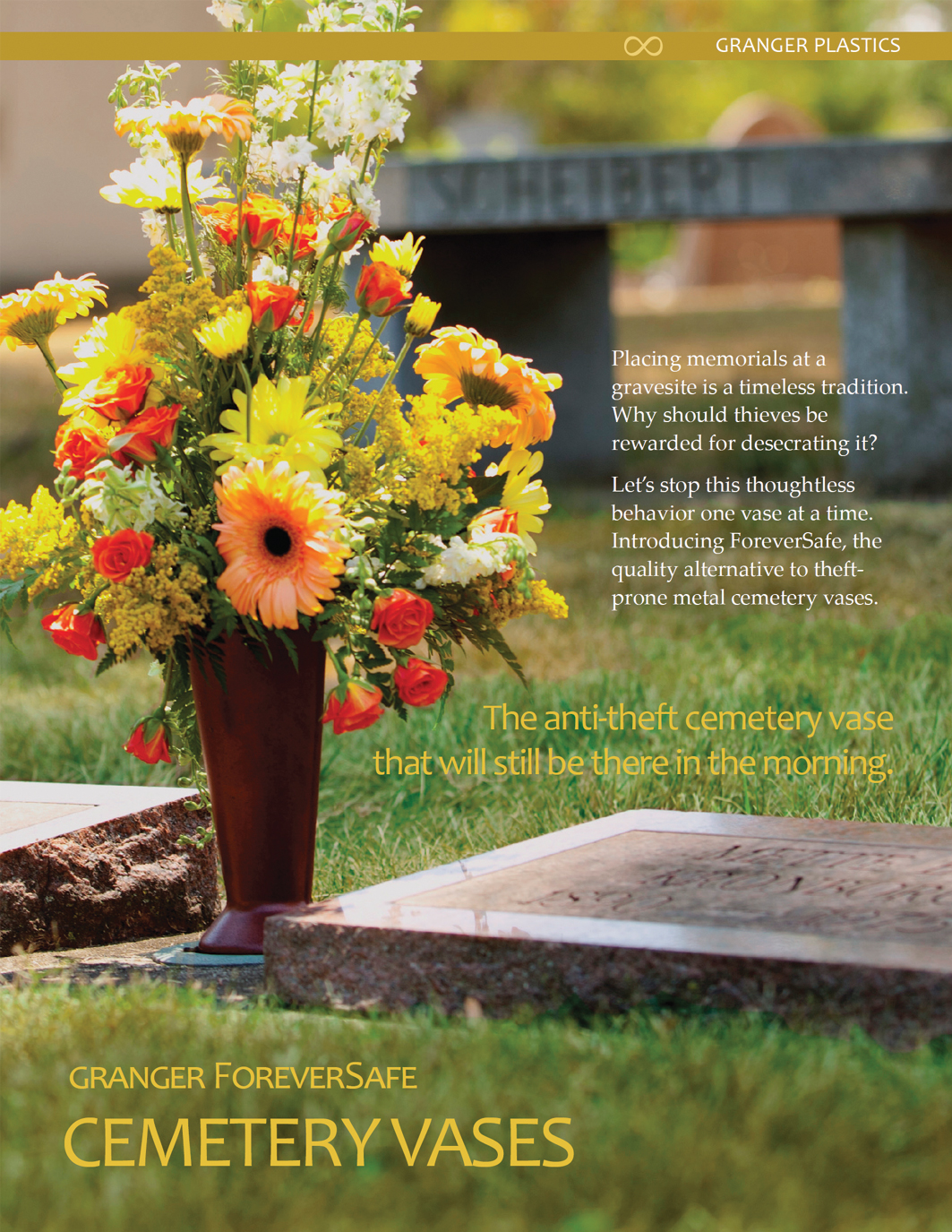 ForeverSafe� Cemetery Vase Product Information